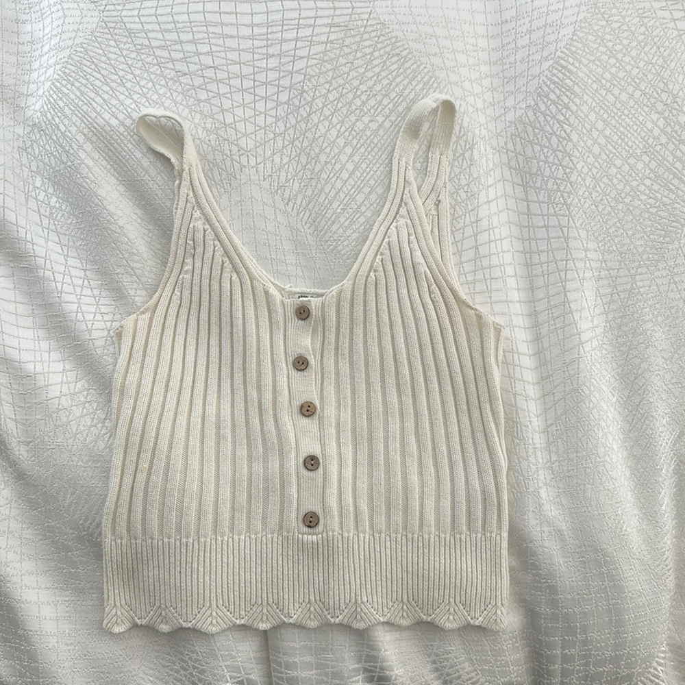 A&F Cream Kit Tank Crop